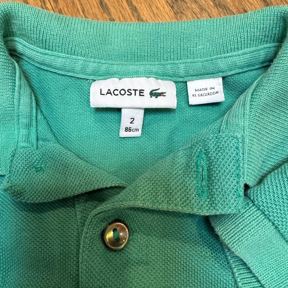2T Lacoste Polo sage green